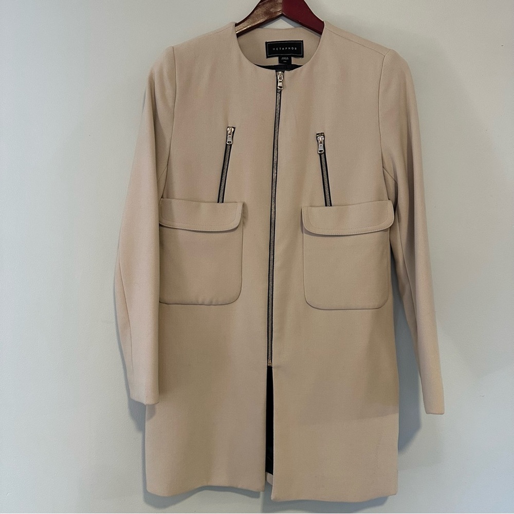 Metaphor Cream Tailored Stretch Coat